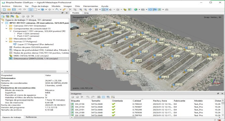 Software de procesamiento fotogramétrico